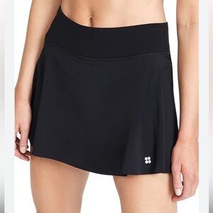 Sweaty Betty Swift Workout Tennis Athletic Skirt Skort Black Mini  L
